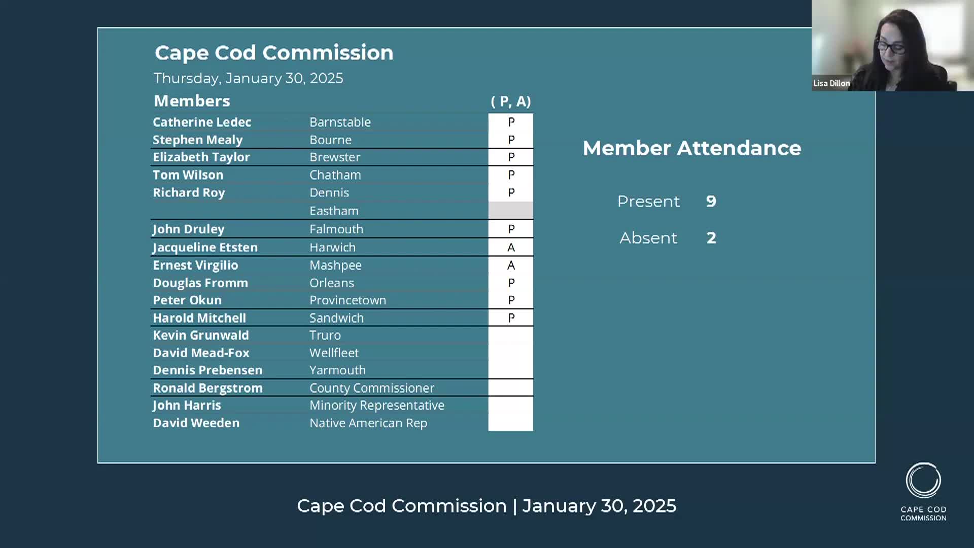 Thumbnail image for Cape Cod Commission Meeting 01-30-2025