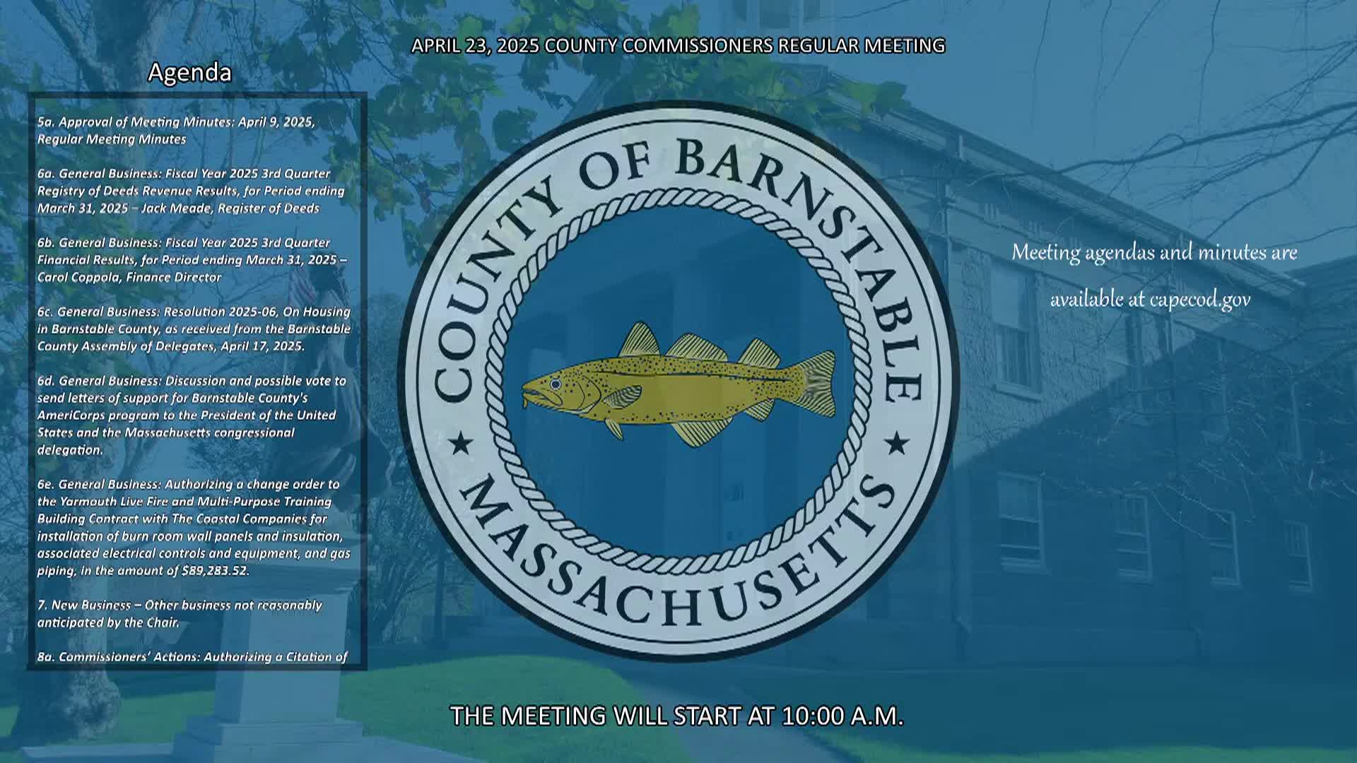 Thumbnail image for Barnstable County Commissioners 4-23-2025