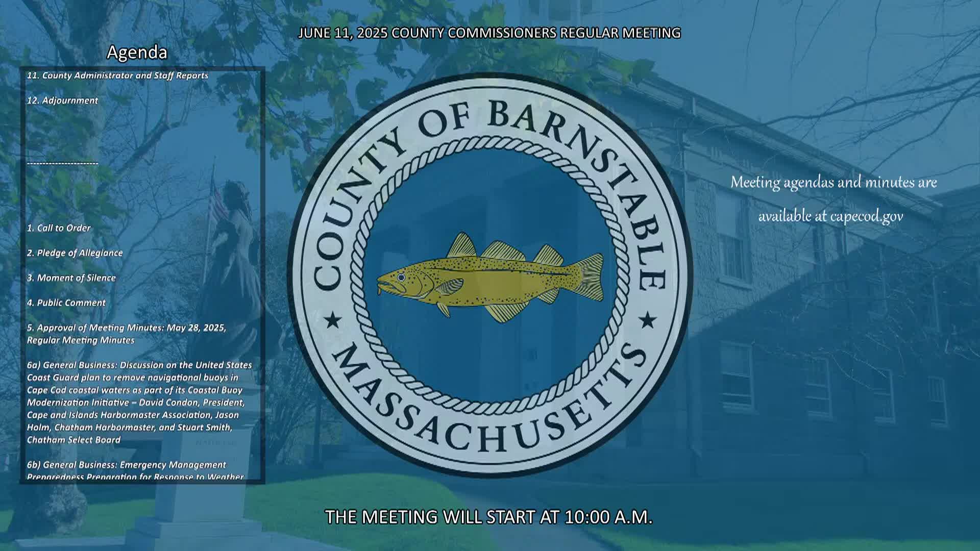 Thumbnail image for Barnstable County Commissioners 6-11-2025
