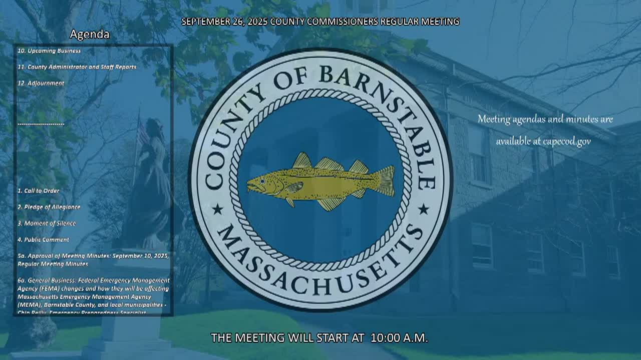 Thumbnail image for Barnstable County Commissioners 9-26-2025