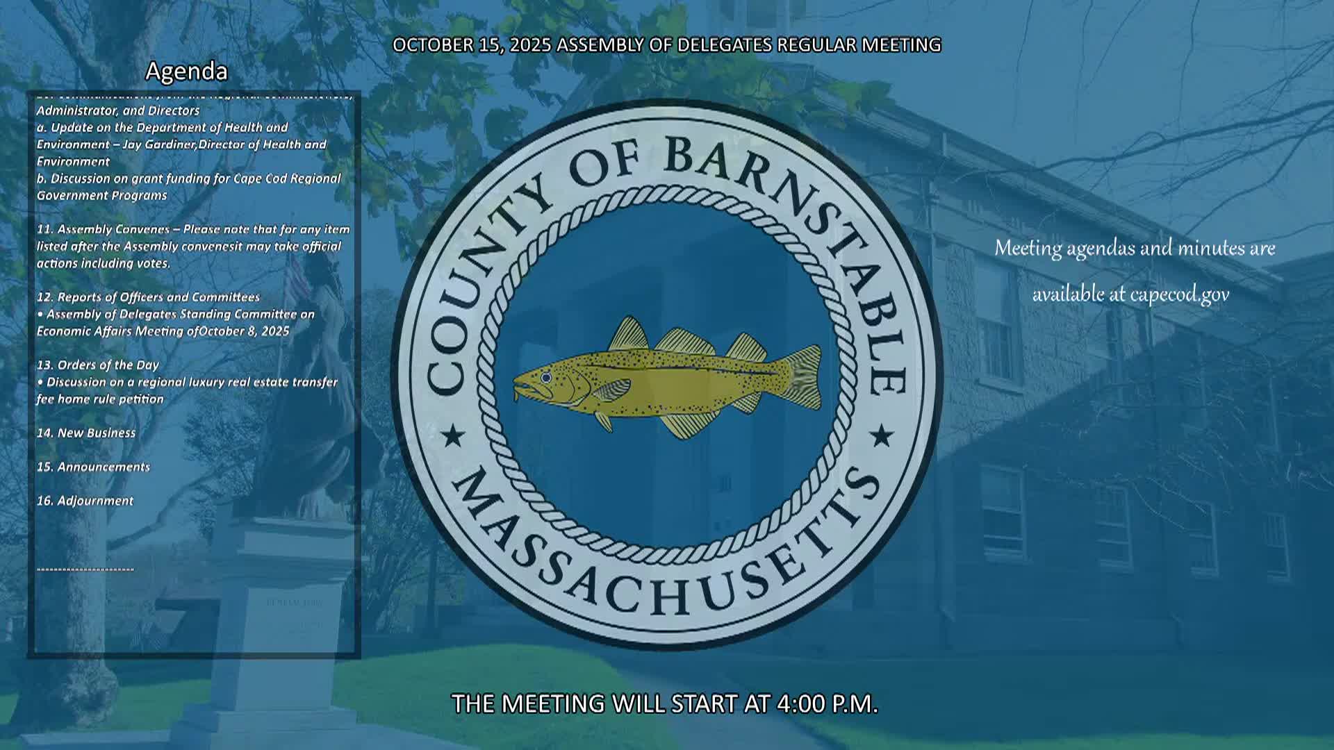 Thumbnail image for Barnstable County Assembly of Delegates 10=15=2025