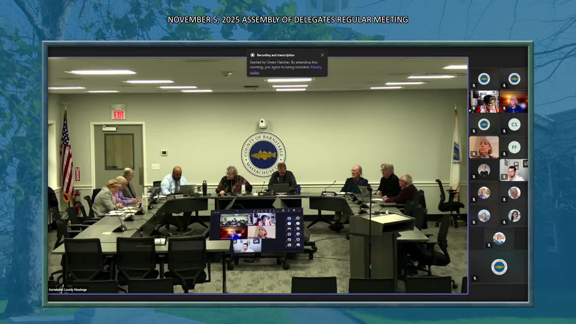 Barnstable County Assembly of Delegates 11-5-2025