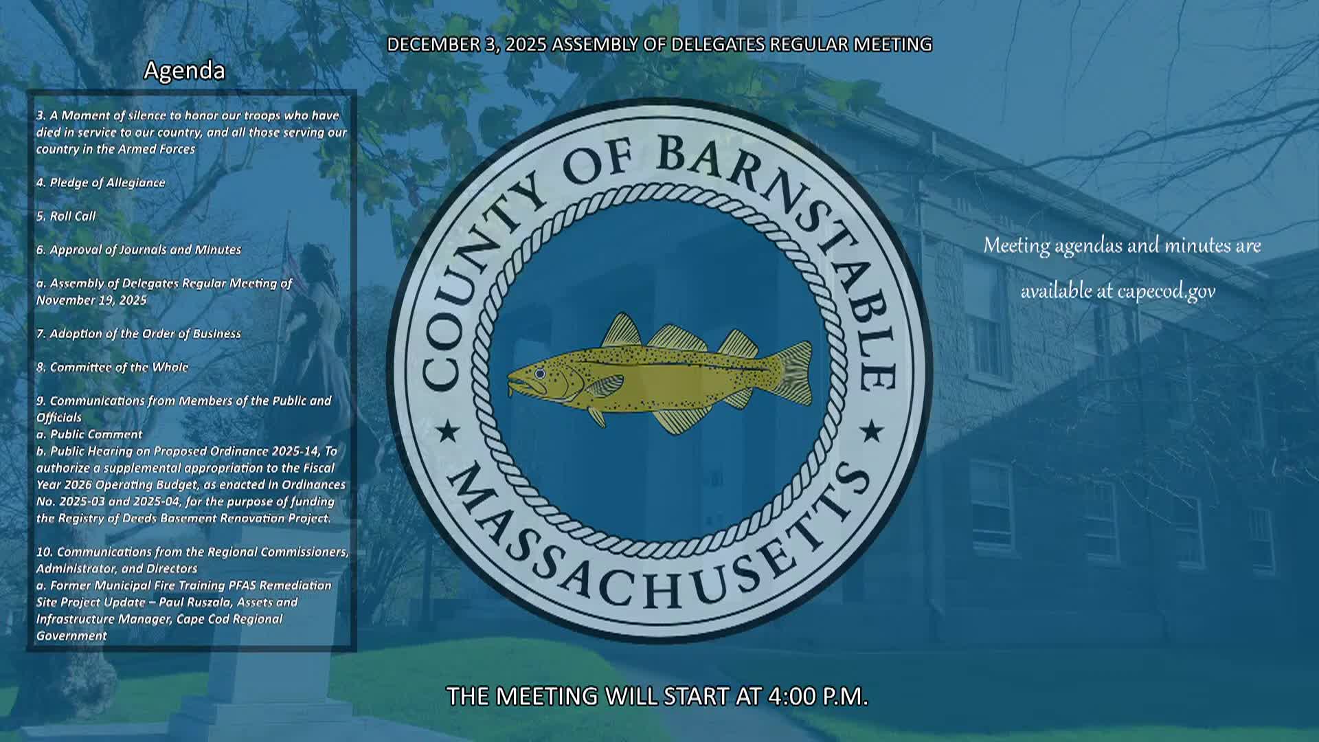 Thumbnail image for Barnstable County Assembly of Delegates 12-3-2025