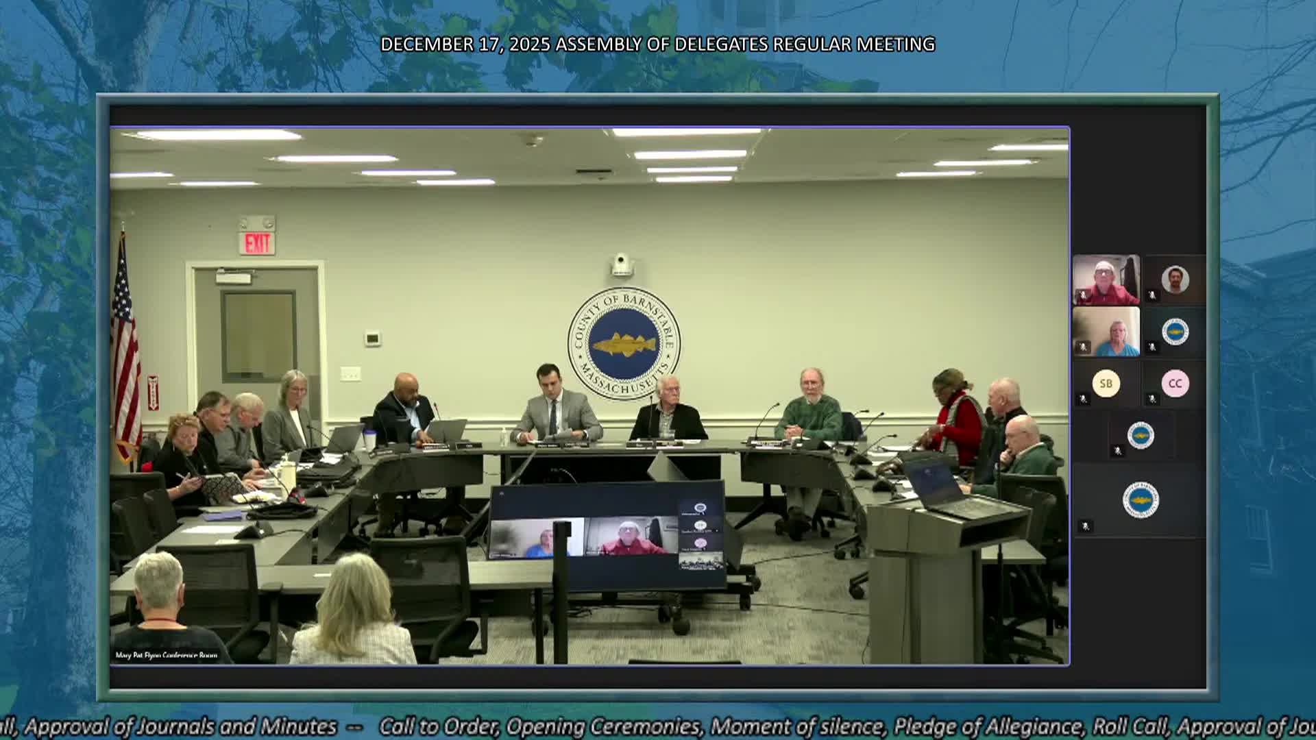 Thumbnail image for Barnstable County Assembly of Delegates 12-17-2025