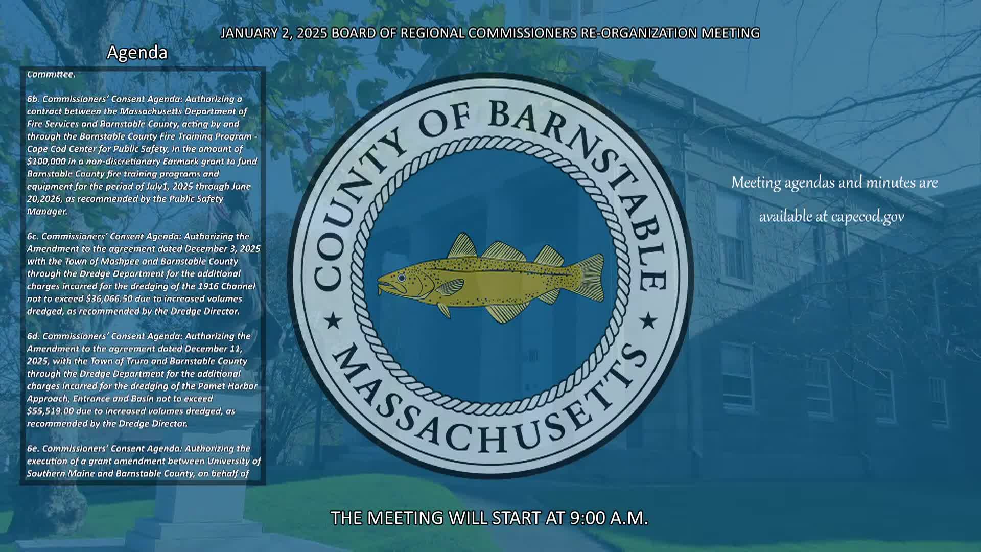 Thumbnail image for  Barnstable County Regional Commissioners 1-2-2026