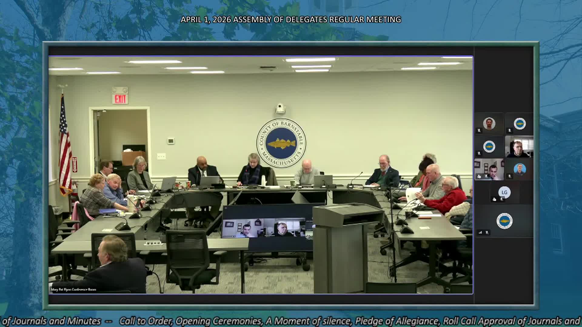 Thumbnail image for Barnstable County Assembly of Delegates 4-1-2026