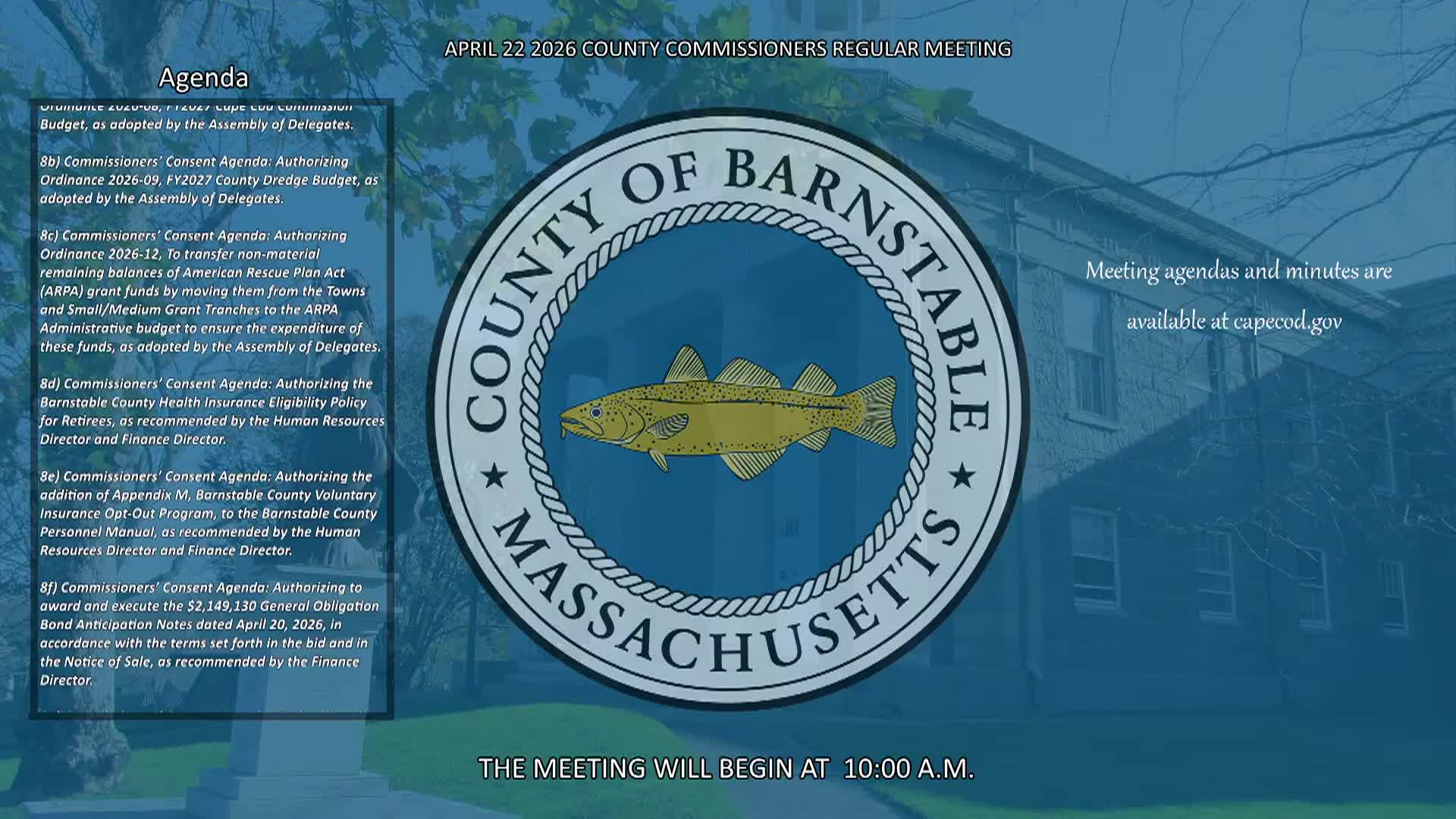 Thumbnail image for Barnstable County Commissioners 4-22-2026