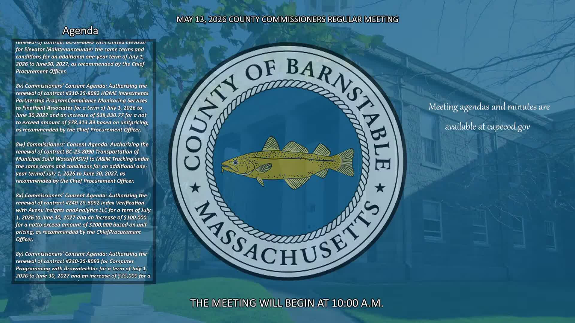 Thumbnail image for Barnstable County Commissioners 5-13-2026