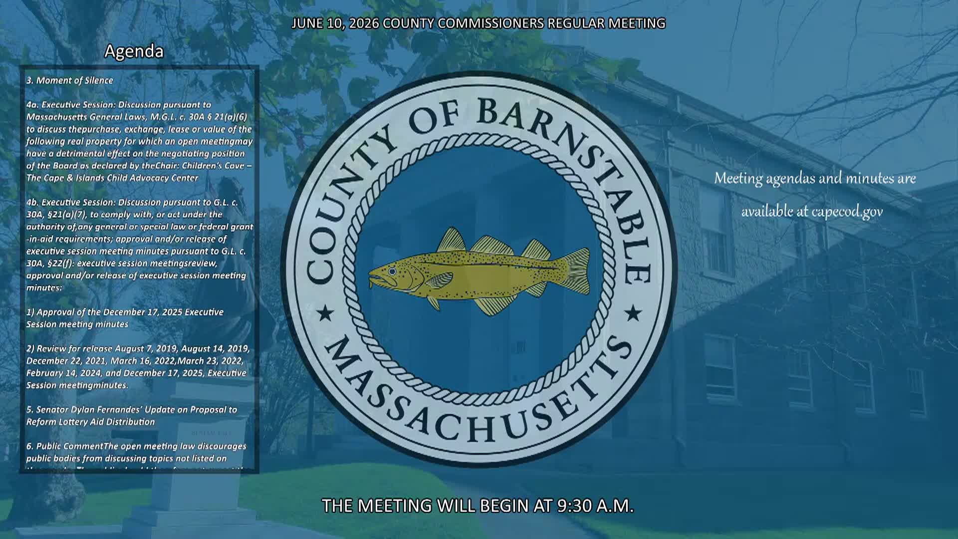 Thumbnail image for Barnstable County Commissioners 6-10-2026
