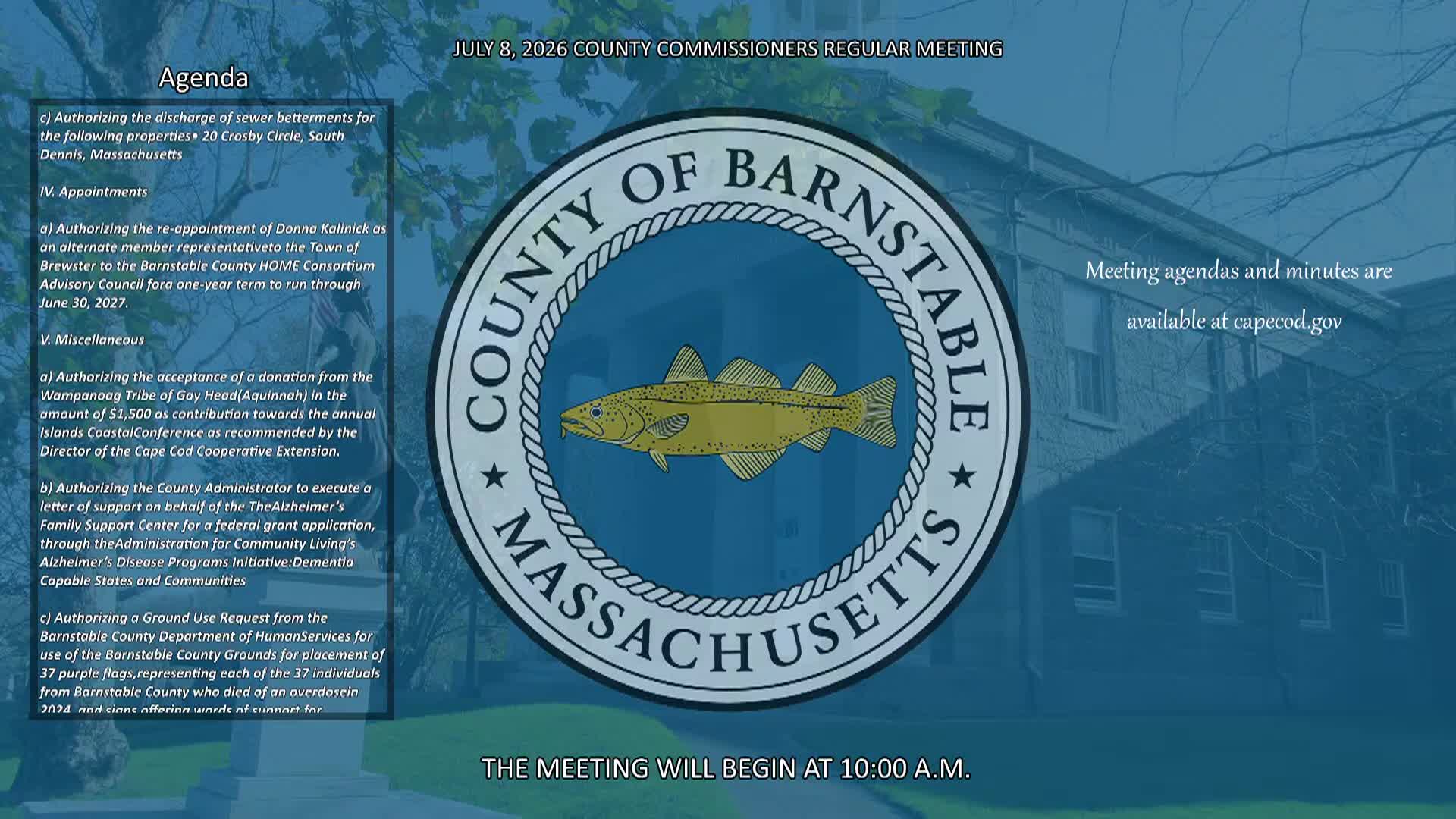 Thumbnail image for Barnstable County Commissioners - 7-8-2026