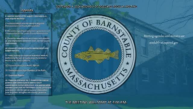 Thumbnail image for Barnstable County Assembly of Delegates 9-4-2024